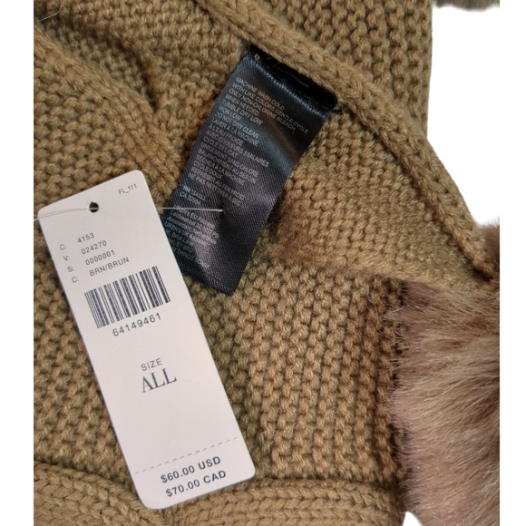 NEW Anthropologie Camel Tan Hooded Scarf / Winter Wrap - Picture 5 of 7